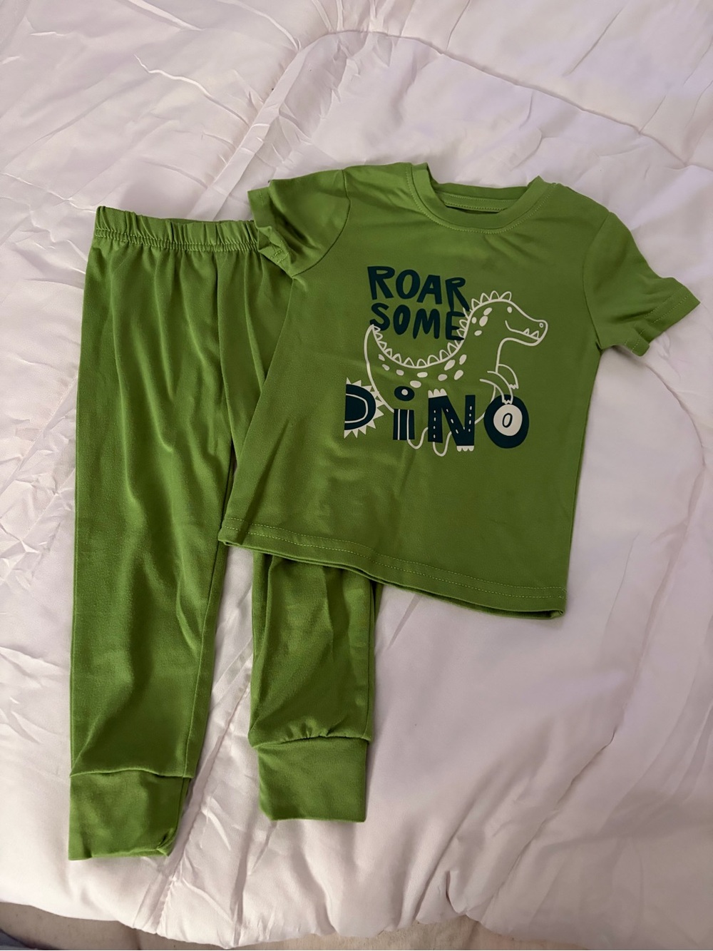 Tahari Green Dino 'Roar Some' Kids Pajama Set